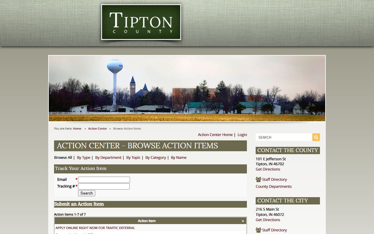 Tipton County arrest records and court charges deferral action center