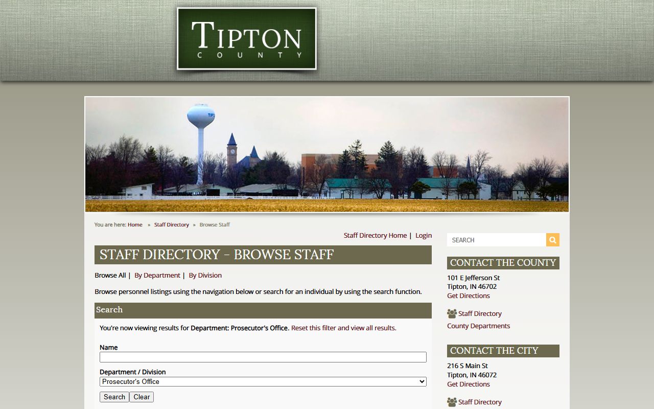 Tipton County criminal court records Prosecutor staff directory