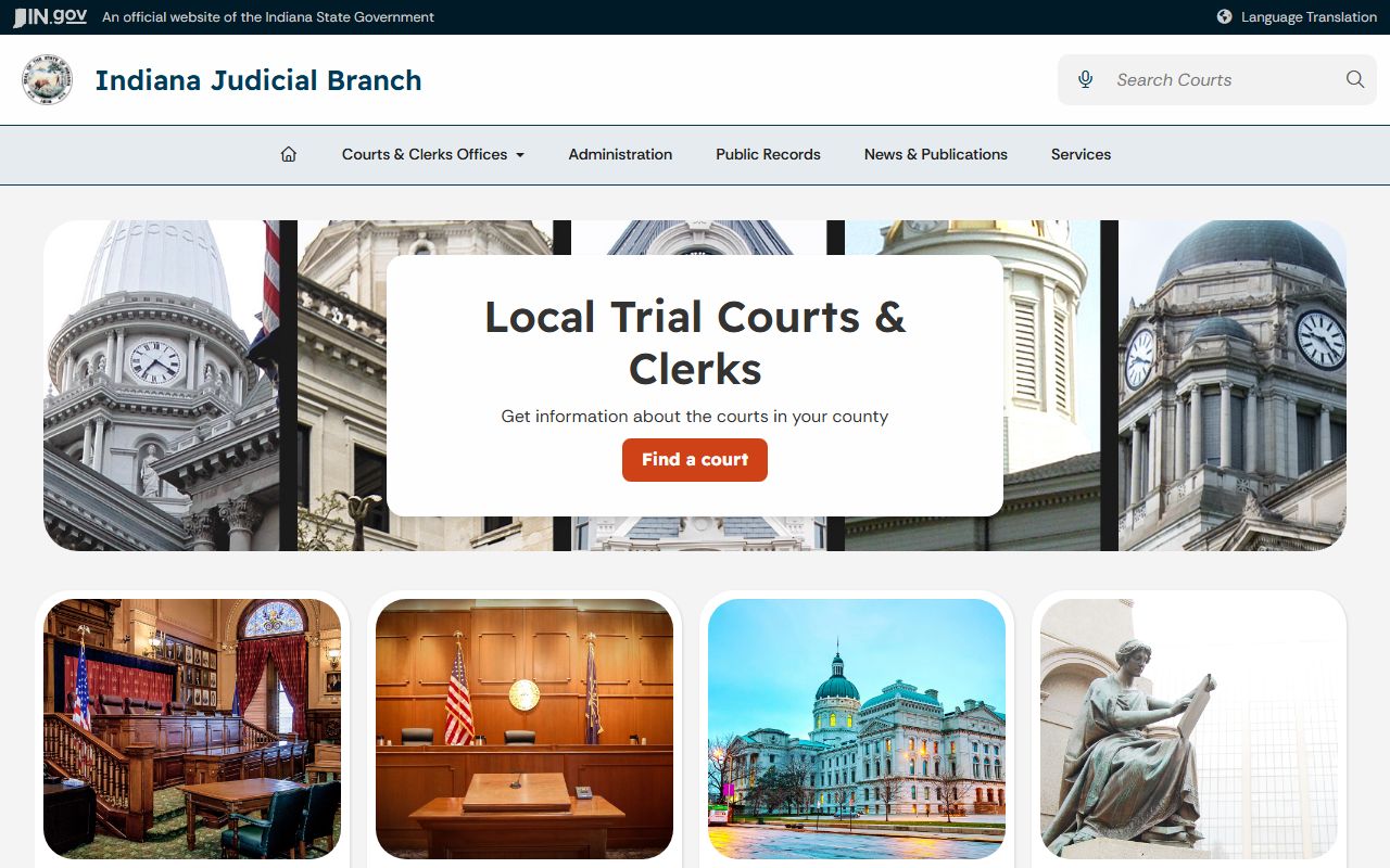 Tipton County court records Indiana trial courts and clerks directory