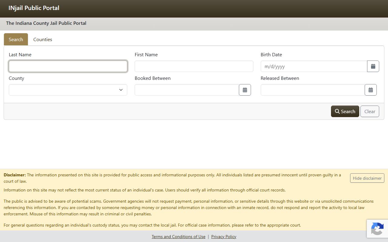 Tipton County inmate search INjail public portal