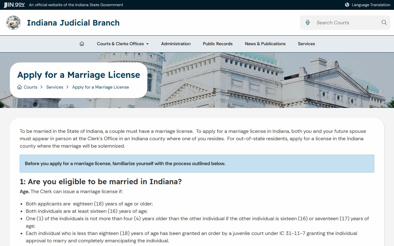 Tipton County marriage records Indiana marriage license instructions